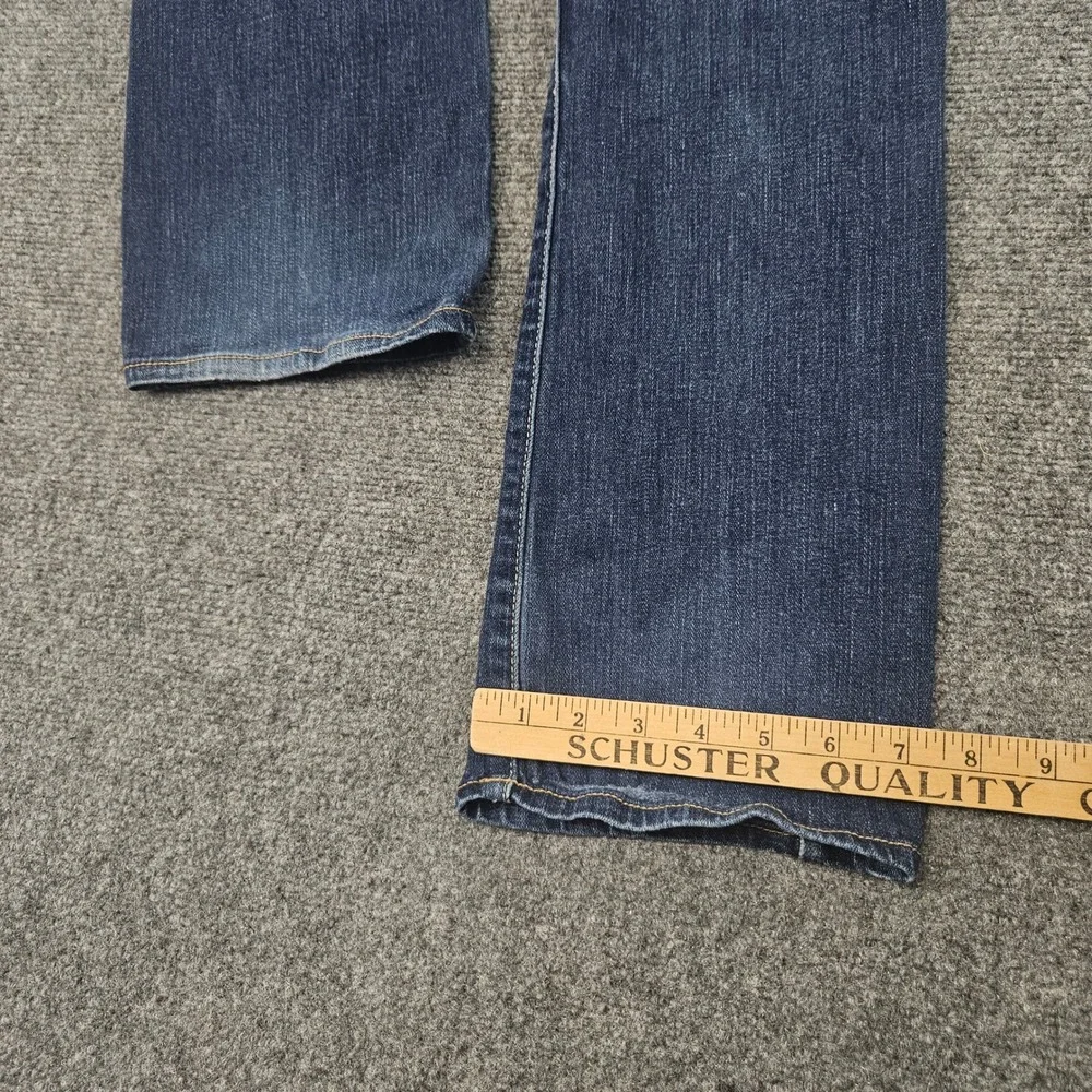 American Eagle Slim Boot Jeans Womens 00 Short Dark Wash Stretch Low Rise Denim - Picture 10 of 11